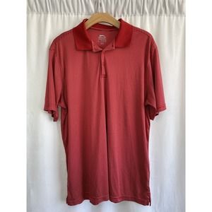 Slazenger Men's Size XL Red and White Stripe Polo Golf Shirt Collar